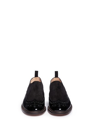 Figure View - Click To Enlarge - CLERGERIE - 'Egon' suede leather brogue slip-ons 