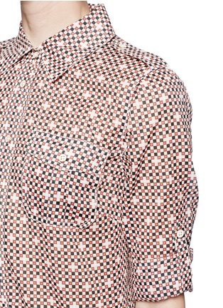 Detail View - Click To Enlarge - TORY BURCH - 'Brigitte' check print cotton shirt tunic