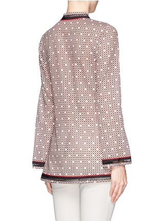 Back View - Click To Enlarge - TORY BURCH - 'Tory' check print cotton voile tunic