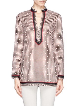 Main View - Click To Enlarge - TORY BURCH - 'Tory' check print cotton voile tunic
