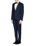 Figure View - Click To Enlarge - PAUL SMITH - Contrast lapel tuxedo suit
