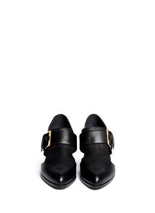 Figure View - Click To Enlarge - JASON WU - Leather cutout buckle loafers