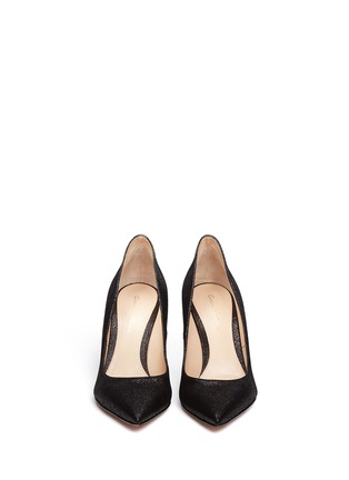 Figure View - Click To Enlarge - GIANVITO ROSSI - Shiny cracked suede pumps