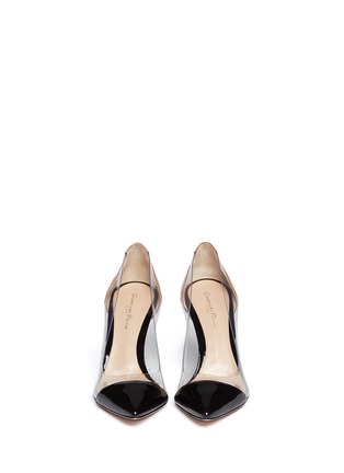 Figure View - Click To Enlarge - GIANVITO ROSSI - Clear PVC bi-colour patent leather pumps