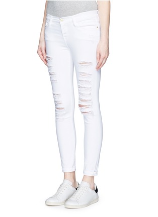 Front View - Click To Enlarge - FRAME - 'Le Skinny de Jeanne' ripped jeans