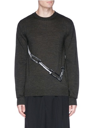 Main View - Click To Enlarge - LANVIN - Chain jacquard wool-alpaca sweater