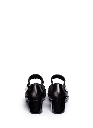 Back View - Click To Enlarge - PIERRE HARDY - 'Penny' architectural heel leather Mary Jane pumps