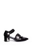 Main View - Click To Enlarge - PIERRE HARDY - 'Penny' architectural heel leather Mary Jane pumps