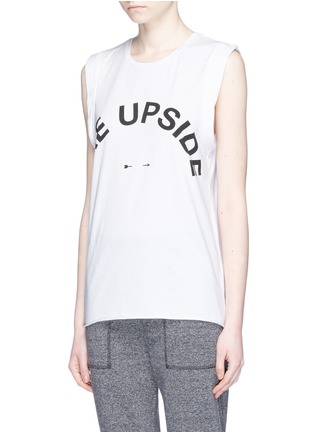 Front View - Click To Enlarge - THE UPSIDE - 'Muscle' logo print tank top