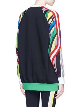 Back View - Click To Enlarge - NO KA’OI - 'Nola' olympic print sleeve French terry sweatshirt