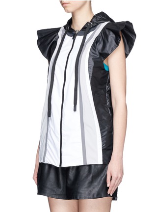 Front View - Click To Enlarge - NO KA’OI - 'Moe' colourblock hooded performance vest