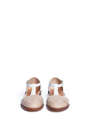 Front View - Click To Enlarge - GABRIELA HEARST - 'Chilton' colourblock T-strap leather brogues
