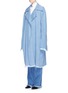 Front View - Click To Enlarge - STRATEAS CARLUCCI - 'Censor Macro Trench' denim coat