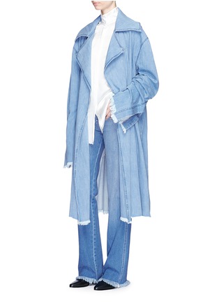 Figure View - Click To Enlarge - STRATEAS CARLUCCI - 'Censor Macro Trench' denim coat