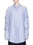 Main View - Click To Enlarge - STRATEAS CARLUCCI - 'Veil Macro' double layer sleeve stripe shirt