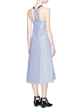 Back View - Click To Enlarge - STRATEAS CARLUCCI - 'Harness' shoulder strap stripe cotton dress