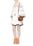 Figure View - Click To Enlarge - CHLOÉ - 'Marcie' mini tassel braided leather saddle bag