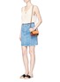 Figure View - Click To Enlarge - CHLOÉ - 'Faye' suede flap leather crossbody wallet