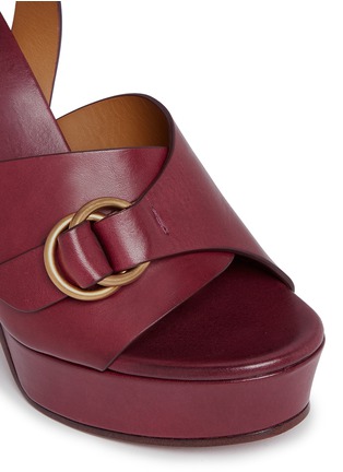 Detail View - Click To Enlarge - CHLOÉ - 'Kingsley' buckle band leather platform sandals