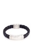 Main View - Click To Enlarge - JOHN HARDY - Silver hammered charm braided leather bracelet