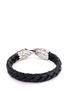 Figure View - Click To Enlarge - JOHN HARDY - Sapphire onyx silver eagle braided leather bracelet