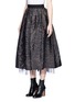 Front View - Click To Enlarge - MARC JACOBS - Crinkled taffeta pleated midi skirt