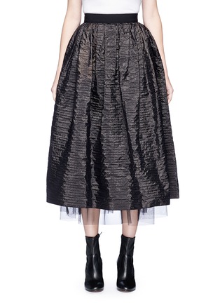 Main View - Click To Enlarge - MARC JACOBS - Crinkled taffeta pleated midi skirt