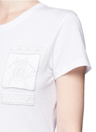 Detail View - Click To Enlarge - VALENTINO GARAVANI - Cuban butterfly and beetle appliqué T-shirt