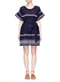 Main View - Click To Enlarge - LISA MARIE FERNANDEZ - 'Fiesta' zigzag stripe eyelet cotton lace dress