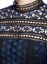 Detail View - Click To Enlarge - SELF-PORTRAIT - Mixed star guipure lace tiered mini dress