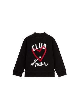 Figure View - Click To Enlarge - ÊTRE CÉCILE - 'Club Amour' flocked heart kids bomber jacket
