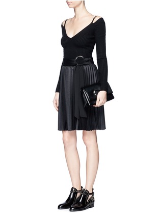 Figure View - Click To Enlarge - 3.1 PHILLIP LIM - Belted plissé pleated skirt