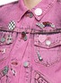 Detail View - Click To Enlarge - MARC JACOBS - Embroidered bleached denim shrunken jacket