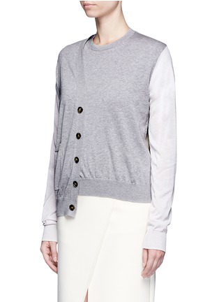 Front View - Click To Enlarge - ACNE STUDIOS - 'Kashi' colourblock cardigan front sweater