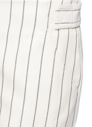 Detail View - Click To Enlarge - VICTORIA, VICTORIA BECKHAM - Stripe calvary twill cropped pants