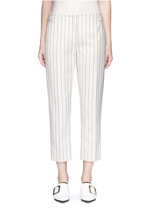 Main View - Click To Enlarge - VICTORIA, VICTORIA BECKHAM - Stripe calvary twill cropped pants
