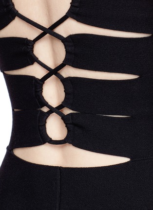 Detail View - Click To Enlarge - ALEXANDER WANG - Cutout lace back knit dress