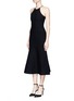 Front View - Click To Enlarge - ALEXANDER WANG - Cutout lace back knit dress