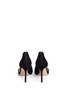 Back View - Click To Enlarge - JIMMY CHOO - 'Logan 85' patent leather trim suede d'Orsay pumps