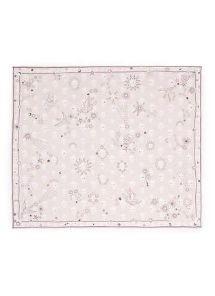 Main View - Click To Enlarge - ALEXANDER MCQUEEN - Doodle star skull print silk chiffon scarf