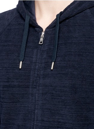 Detail View - Click To Enlarge - ORLEBAR BROWN - 'Brodie' cotton towelling zip hoodie
