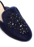 Detail View - Click To Enlarge - MICHAEL KORS - 'Edie' embellished velvet slide slip-ons