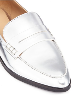 Detail View - Click To Enlarge - MICHAEL KORS - 'Connor' metallic leather loafers