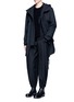 Figure View - Click To Enlarge - UMA WANG - Pinstripe panel cashmere sweater