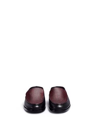 Front View - Click To Enlarge - OPENING CEREMONY - 'Nebulla' water snakeskin panel leather mules