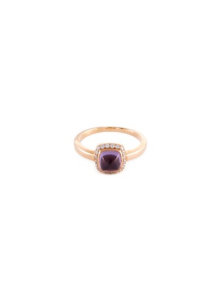 Main View - Click To Enlarge - FRED - 'Pain de sucre' diamond amethyst 18k rose gold small ring