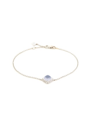 Main View - Click To Enlarge - FRED - 'Pain de Sucre' chalcedony charm rhodium 18k white gold bracelet