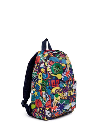 Figure View - Click To Enlarge - STELLA MCCARTNEY - 'Bang' stickers print water repellent kids backpack
