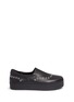 Main View - Click To Enlarge - OPENING CEREMONY - 'Cici' eyelet leather flatform skate slip-ons