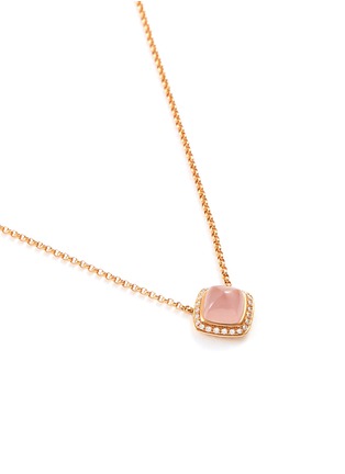 Figure View - Click To Enlarge - FRED - 'Pain de Sucre' diamond pink quartz 18k rose gold pendant necklace